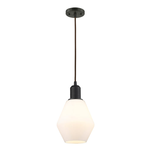 Innovations Cindyrella 6in 1-Light Mini Pendant | Industrial Oil Rubbed Bronze Steel and Cased Matte White Glass | Kitchen Island | Model 900-1P-OB-G651-6