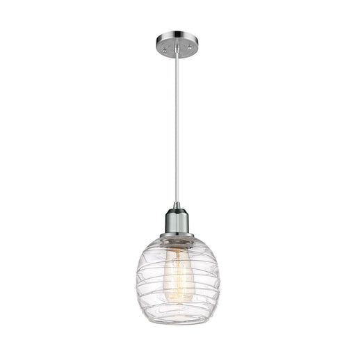 Innovations Belfast 6in 1-Light Mini Pendant | Industrial Polished Chrome Steel and Clear Glass | Kitchen Island & Breakfast Bar | Model 900-1P-PC-G1013