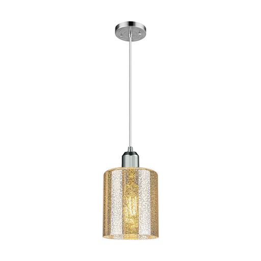 Innovations Cobbleskill 5in 1-Light Mini Pendant | Industrial Polished Chrome Steel and Mercury Glass | Kitchen Island & Dining | Model 900-1P-PC-G116