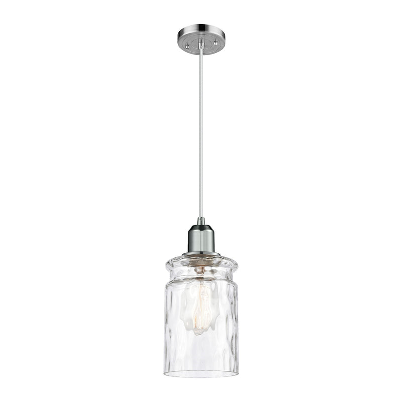 Innovations Candor 5in 1-Light Mini Pendant | Industrial Polished Chrome Steel and Clear Waterglass Glass | Kitchen Island & Dining | Model 900-1P-PC-G352