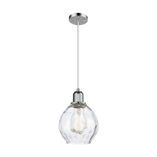 Innovations Waverly 6.25in 1-Light Mini Pendant | Industrial Polished Chrome and Clear Glass | Kitchen Island & Dining Room | Model 900-1P-PC-G362