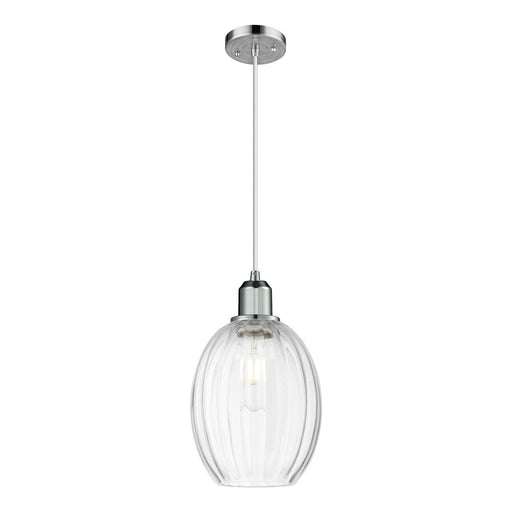 Innovations Preston Bulb 6.25in 1-Light Mini Pendant | Industrial Polished Chrome Steel and Clear Glass | Kitchen Island & | Model 900-1P-PC-G459-6CL