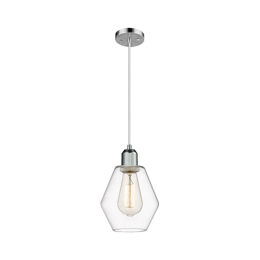 Innovations Cindyrella 6in 1-Light Mini Pendant | Industrial Polished Chrome Steel and Clear Glass | Kitchen Island & Dining Room | Model 900-1P-PC-G652-6