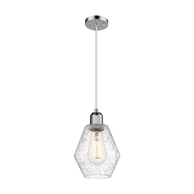 Innovations Cindyrella 6in 1-Light Mini Pendant | Industrial Polished Chrome Steel and Seedy Glass | Kitchen Island & Dining Room | Model 900-1P-PC-G654-6