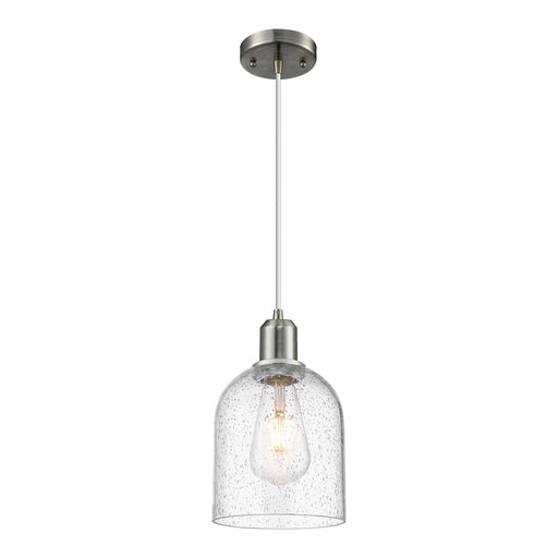 Innovations Bella 6in 1-Light Mini Pendant | Industrial Brushed Satin Nickel and Seedy Glass | Kitchen Island & Dining Room | Model 900-1P-SN-G558-6SDY