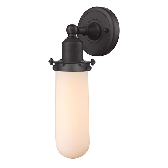 Innovations Centri 1 Light Sconce, Black/Matte White - 900-1W-BK-CE228-BK-W