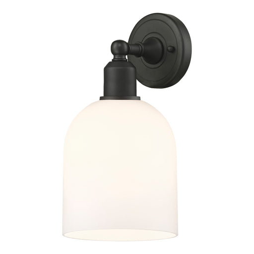 Innovations Bella 6in 1-Light Wall Sconce | Industrial Oil Rubbed Bronze Steel and White Glass | Living Room & Hallway Accent | Model 900-1W-OB-G558-6GWH