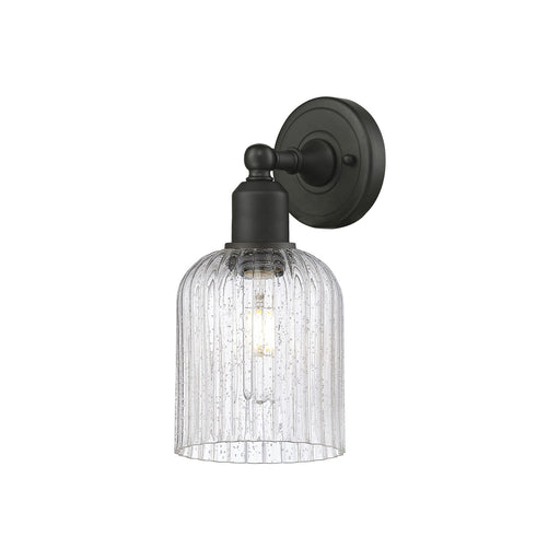 Innovations Bridal Veil 5in 1-Light Wall Sconce | Industrial Oil Rubbed Bronze Steel and Seedy Glass | Bathroom & Hallway | Model 900-1W-OB-G559-5SDY