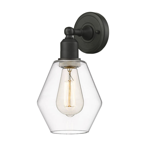 Innovations Cindyrella 6in 1-Light Wall Sconce | Industrial Oil Rubbed Bronze Steel and Clear Glass | Living Room & Hallway | Model 900-1W-OB-G652-6