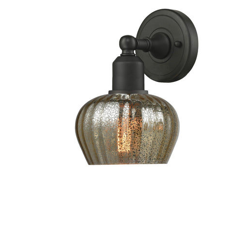 Innovations Fenton 1-Light 7in Wall Sconce | Industrial Oil Rubbed Bronze Steel and Mercury Glass | Hallway & Bathroom Accent | Model 900-1W-OB-G96