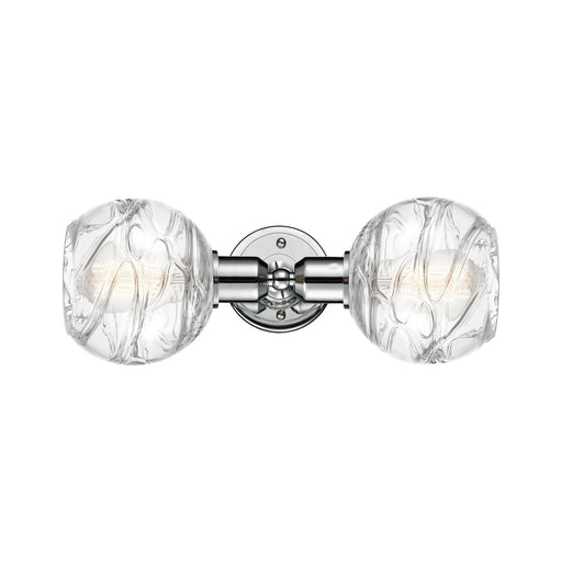 Innovations Athens Deco Swirl 6in 1-Light Wall Sconce | Industrial Modern Polished Chrome Steel and Clear Deco Swirl Glass | Model 900-1W-PC-G1213-6CL