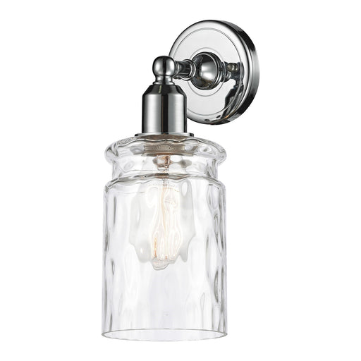 Innovations Candor 5in 1-Light Wall Sconce | Industrial Polished Chrome Steel and Clear Waterglass Glass | Hallway & Bathroom | Model 900-1W-PC-G352