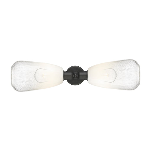 Innovations Brookhaven Almond 25in 2-Light Linear Bath Vanity Light | Industrial Oil Rubbed Bronze Steel and Opal Glass | Model 900-2W-OB-G480-6OP