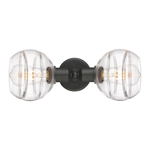 Innovations Rochester 15in 2-Light Linear Bath Vanity Light | Industrial Oil Rubbed Bronze Steel and Clear Glass | Bathroom | Model 900-2W-OB-G556-6CL
