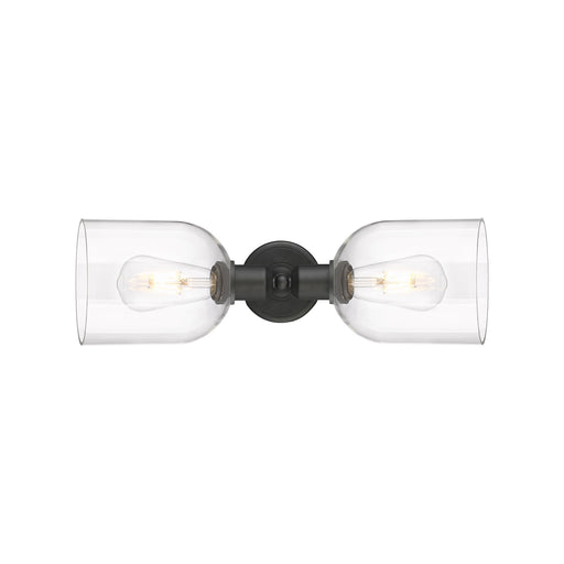 Innovations Bella 18in 2-Light Linear Bath Vanity Light | Industrial Oil Rubbed Bronze and Clear Glass | Bathroom Vanity | Model 900-2W-OB-G558-6CL