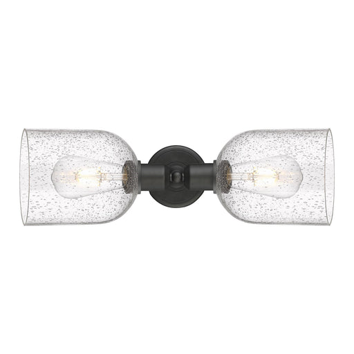 Innovations Bella 18in 2-Light Linear Bath Vanity Light | Industrial Oil Rubbed Bronze and Seedy Glass | Bathroom Vanity | Model 900-2W-OB-G558-6SDY