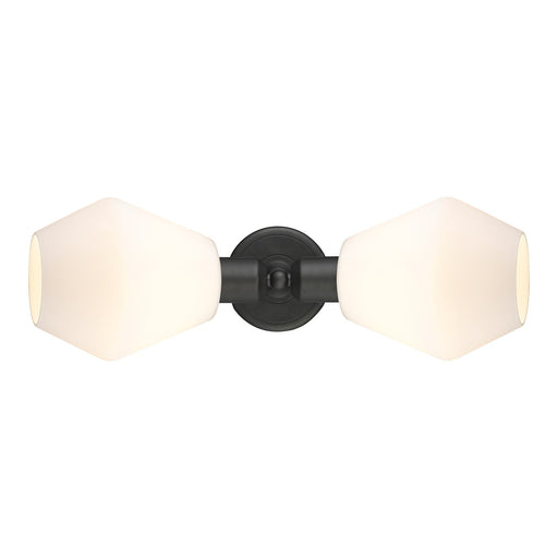 Innovations Cindyrella 18in 2-Light Linear Bath Vanity Light | Industrial Oil Rubbed Bronze Steel and Cased Matte White Glass | Model 900-2W-OB-G651-6