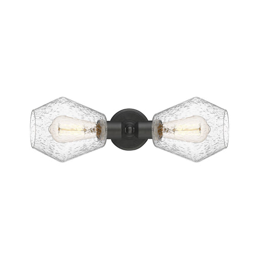 Innovations Cindyrella 18in 2-Light Linear Bath Vanity Light | Industrial Oil Rubbed Bronze Steel and Seedy Glass | Bathroom | Model 900-2W-OB-G654-6