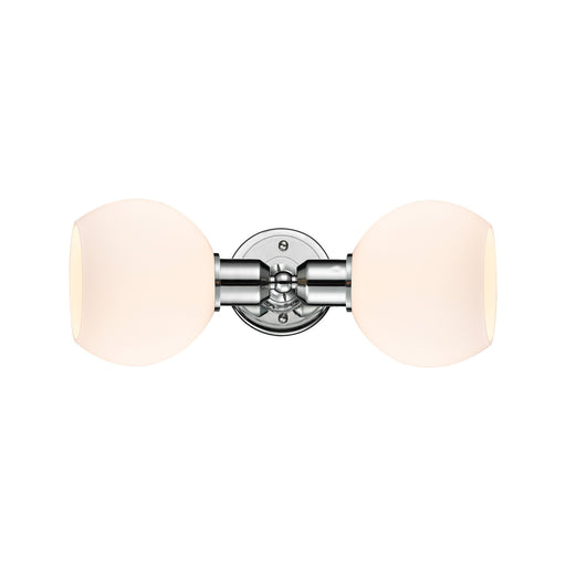 Innovations Athens 15in 2-Light Linear Bath Vanity Light | Industrial Polished Chrome and Matte White Glass | Bathroom Vanity | Model 900-2W-PC-G121-6