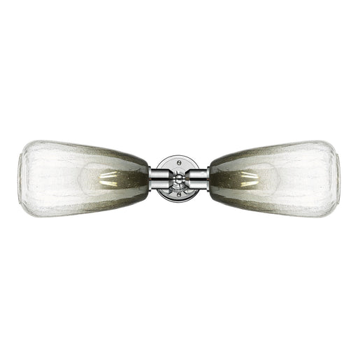Innovations Brookhaven Almond 25in 2-Light Vanity Light | Industrial Polished Chrome and Slate Glass | Bathroom Vanity | Model 900-2W-PC-G480-6SL