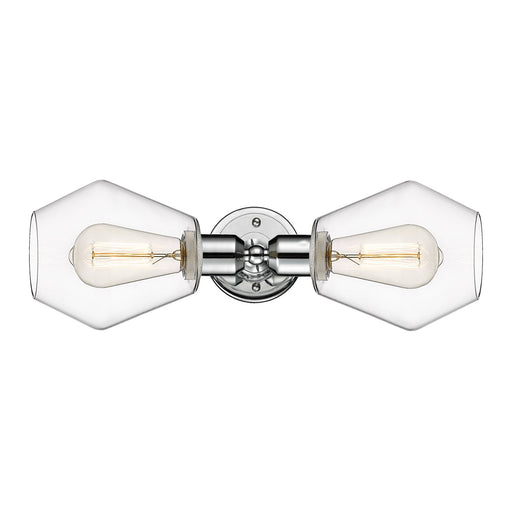 Innovations Cindyrella 18in 2-Light Linear Bath Vanity Light | Industrial Polished Chrome and Clear Glass | Bathroom Vanity & | Model 900-2W-PC-G652-6