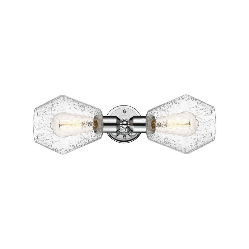 Innovations Cindyrella 18in 2-Light Linear Bath Vanity Light | Industrial Polished Chrome and Seedy Glass | Bathroom Vanity & | Model 900-2W-PC-G654-6