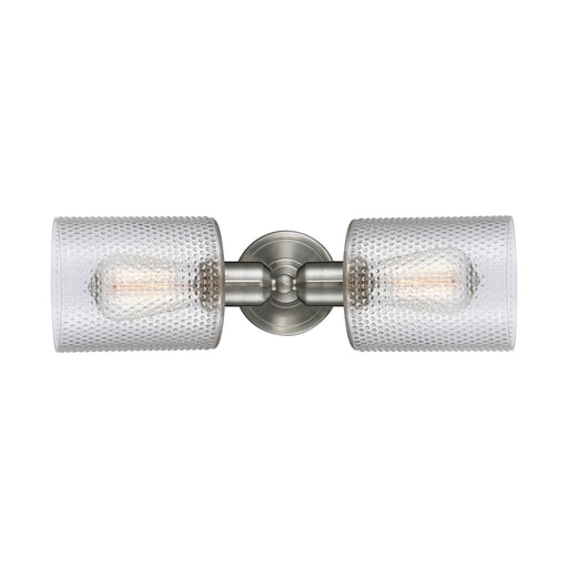 Innovations Cobbleskill 17in 2-Light Linear Bath Vanity | Industrial Brushed Satin Nickel and Clear Glass | Bathroom Vanity & | Model 900-2W-SN-G112