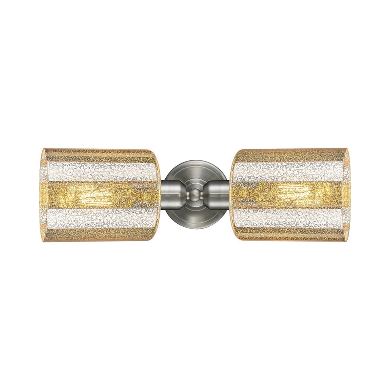 Innovations Cobbleskill 17in 2-Light Linear Vanity Light | Industrial Brushed Satin Nickel Steel and Mercury Glass | Bathroom | Model 900-2W-SN-G116