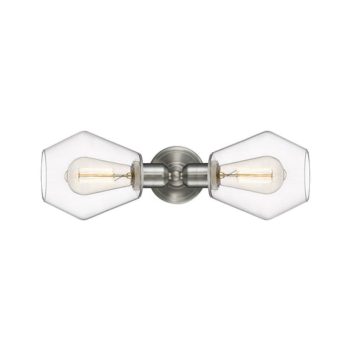 Innovations Cindyrella 18in 2-Light Linear Bath Vanity Light | Industrial Brushed Satin Nickel and Clear Glass | Bathroom Vanity | Model 900-2W-SN-G652-6