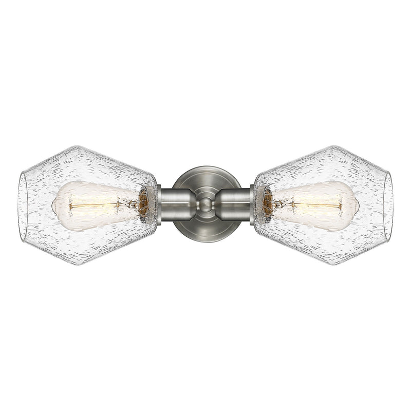 Innovations Cindyrella 18in 2-Light Linear Bath Vanity Light | Industrial Brushed Satin Nickel and Seedy Glass | Bathroom Vanity | Model 900-2W-SN-G654-6