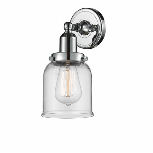 Innovations Bell 5in 1-Light Bath Vanity Light | Industrial Polished Chrome and Clear Glass | Bathroom Vanity | Model 900H-1W-PC-G52-LED