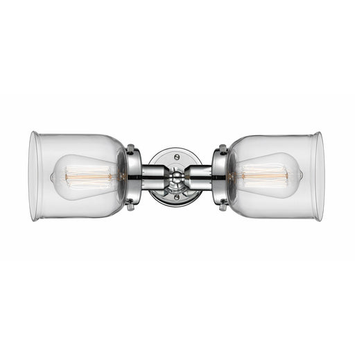 Innovations Bell 18.5in 2-Light Bath Vanity Light | Industrial Polished Chrome and Clear Glass | Bathroom Vanity | 18.5 x 5 in | Model 900H-2W-PC-G52