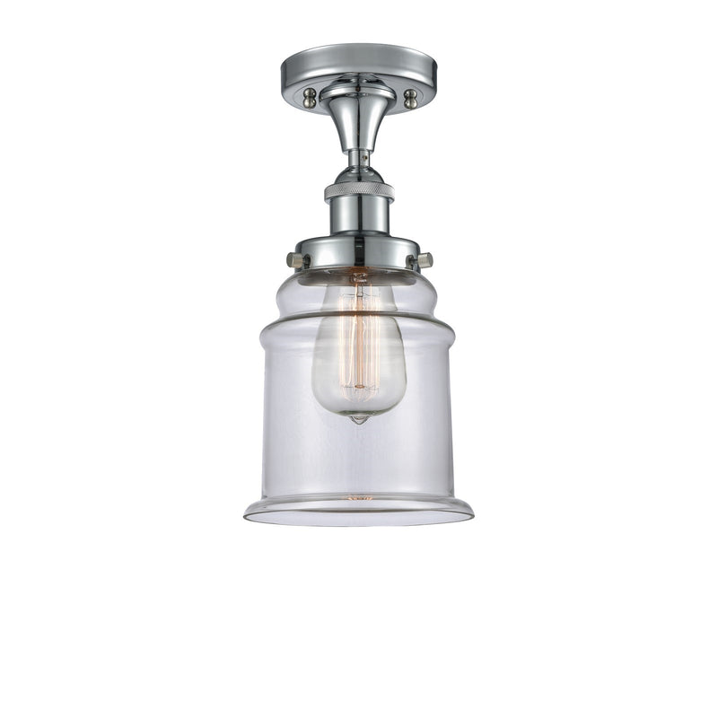 Innovations Canton 6in 1-Light Semi-Flush Mount | Modern Contempo Polished Chrome and Clear Glass | Hallway & Bathroom | Model 916-1C-PC-G182