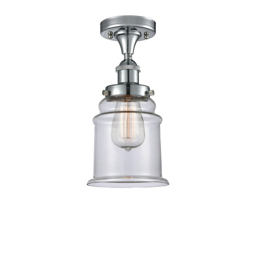 Innovations Canton 6in 1-Light Semi-Flush Mount | Modern Contempo Polished Chrome and Clear Glass | Hallway & Bathroom | Model 916-1C-PC-G182