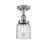 Innovations Bell 1 Light Semi-Flush Mount, Polished Chrome/Clear - 916-1C-PC-G52