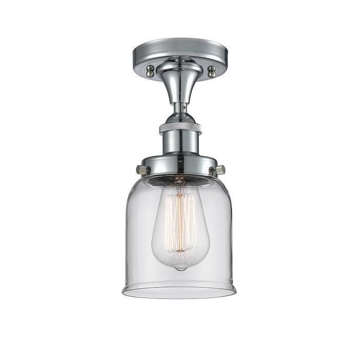 Innovations Bell 1 Light Semi-Flush Mount, Polished Chrome/Clear - 916-1C-PC-G52