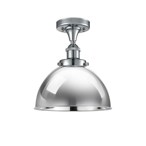 Innovations Derby 10in 1-Light Semi-Flush Mount | Industrial Polished Chrome Steel and Metal Shade | Kitchen & Hallway | Model 916-1C-PC-MFD-10-PC
