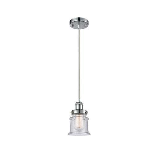 Innovations Canton 5.25in 1-Light Mini Pendant | Modern Contempo Polished Chrome and Seedy Glass | Kitchen Island & Dining Room | Model 916-1P-PC-G184S