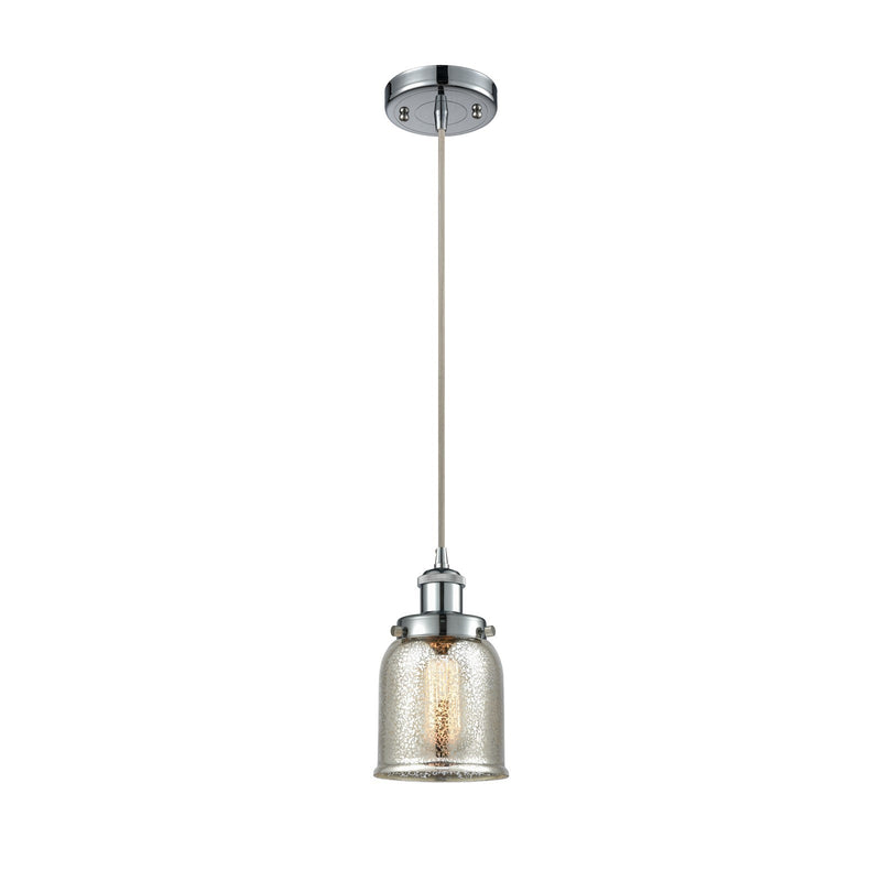 Innovations Bell 5in 1-Light Mini Pendant | Industrial Polished Chrome and Silver Plated Mercury Glass | Kitchen Island & Dining | Model 916-1P-PC-G58-LED