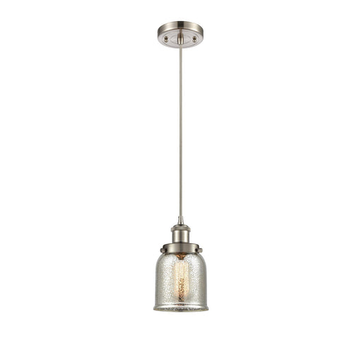 Innovations Bell 5in 1-Light Mini Pendant | Industrial Brushed Satin Nickel and Silver Plated Mercury Glass | Kitchen Island & | Model 916-1P-SN-G58-LED