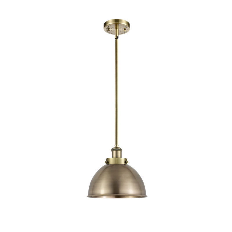 Innovations Derby 10in 1-Light Pendant | Industrial Antique Brass Steel and Metal Shade | Kitchen Island & Dining Room | Model 916-1S-AB-MFD-10-AB