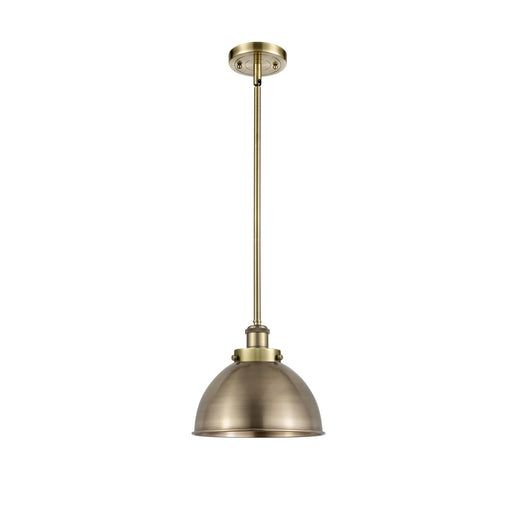 Innovations Derby 10in 1-Light Pendant | Industrial Antique Brass Steel and Metal Shade | Kitchen Island & Dining Room | Model 916-1S-AB-MFD-10-AB