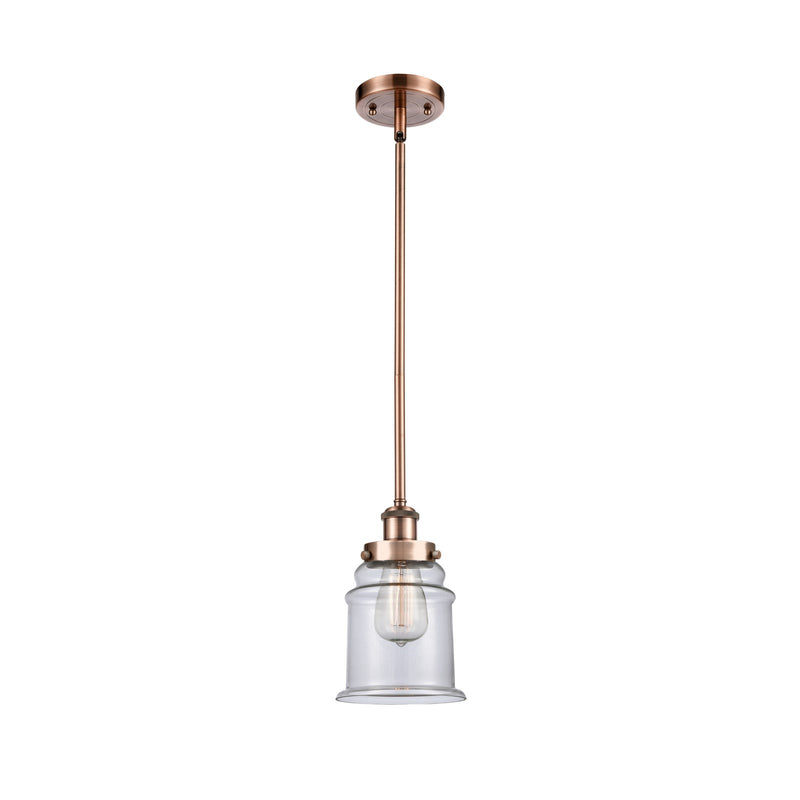 Innovations Canton 6in 1-Light Mini Pendant | Modern Contempo Antique Copper Steel and Clear Glass | Kitchen Island & Dining Room | Model 916-1S-AC-G182