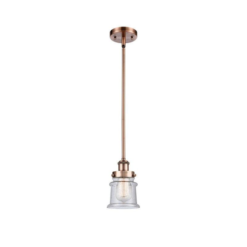 Innovations Canton 5.25in 1-Light Mini Pendant | Modern Contempo Antique Copper Steel and Seedy Glass | Kitchen Island & Dining | Model 916-1S-AC-G184S