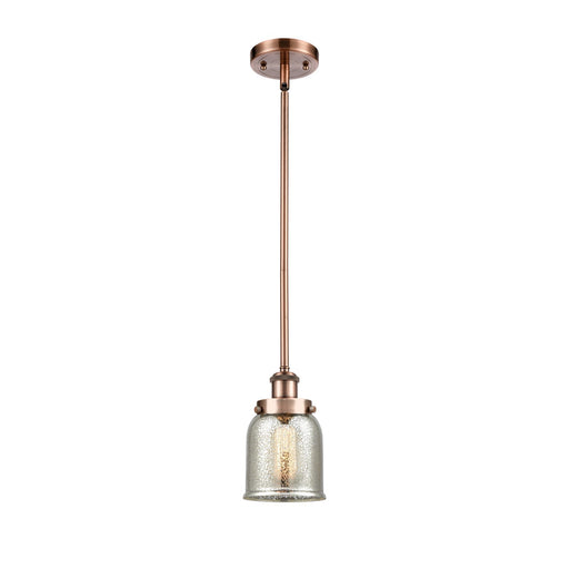 Innovations Bell 5in 1-Light Mini Pendant | Industrial Antique Copper Steel and Silver Plated Mercury Glass | Kitchen Island & | Model 916-1S-AC-G58-LED