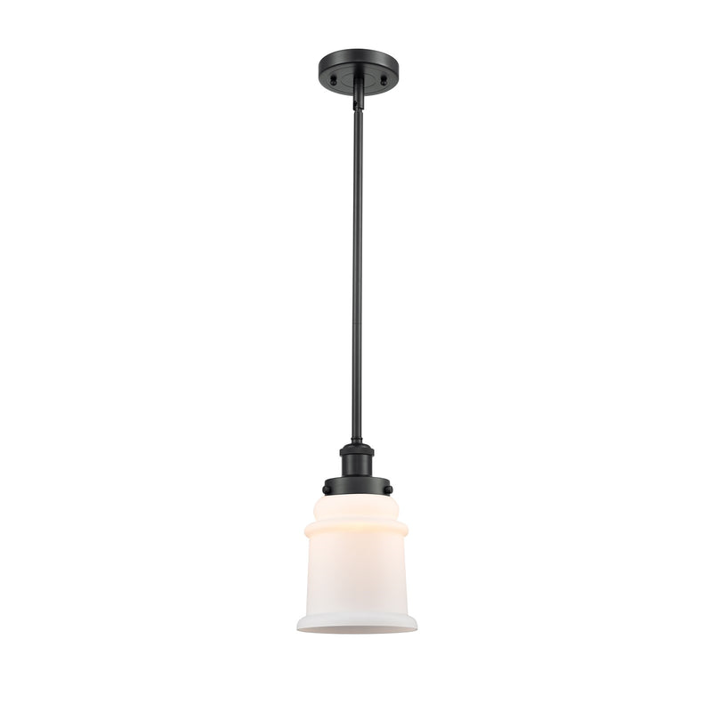 Innovations Canton 6in 1-Light Mini Pendant | Modern Matte Black Steel and Matte White Frosted Glass | Kitchen Island & Dining Room | Model 916-1S-BK-G181