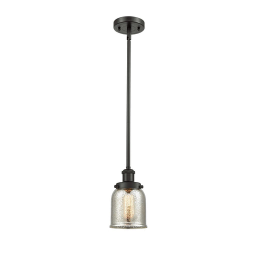 Innovations Bell 5in 1-Light Mini Pendant | Industrial Oil Rubbed Bronze Steel and Silver Plated Mercury Glass | Kitchen Island | Model 916-1S-OB-G58-LED