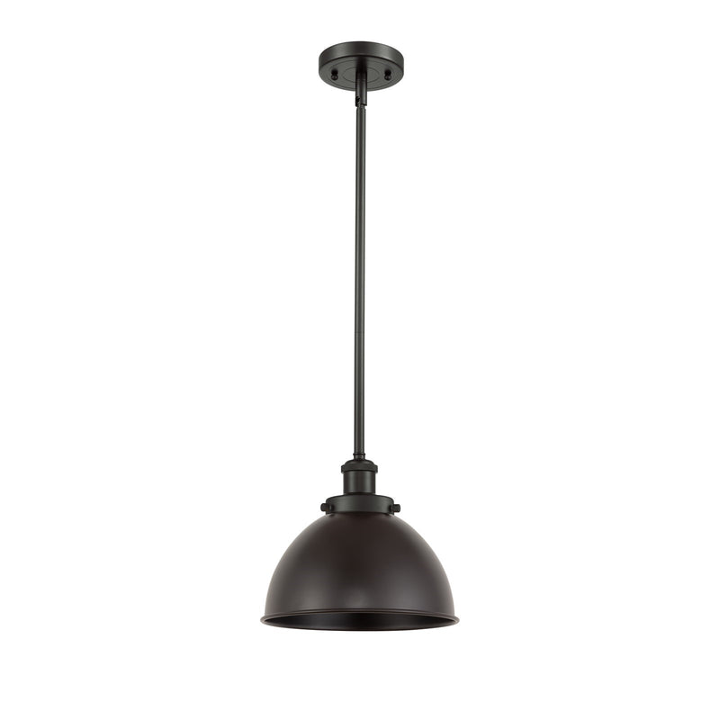 Innovations Derby 10in 1-Light Pendant | Industrial Oil Rubbed Bronze Steel and Metal Shade | Kitchen Island & Dining Room | Model 916-1S-OB-MFD-10-OB