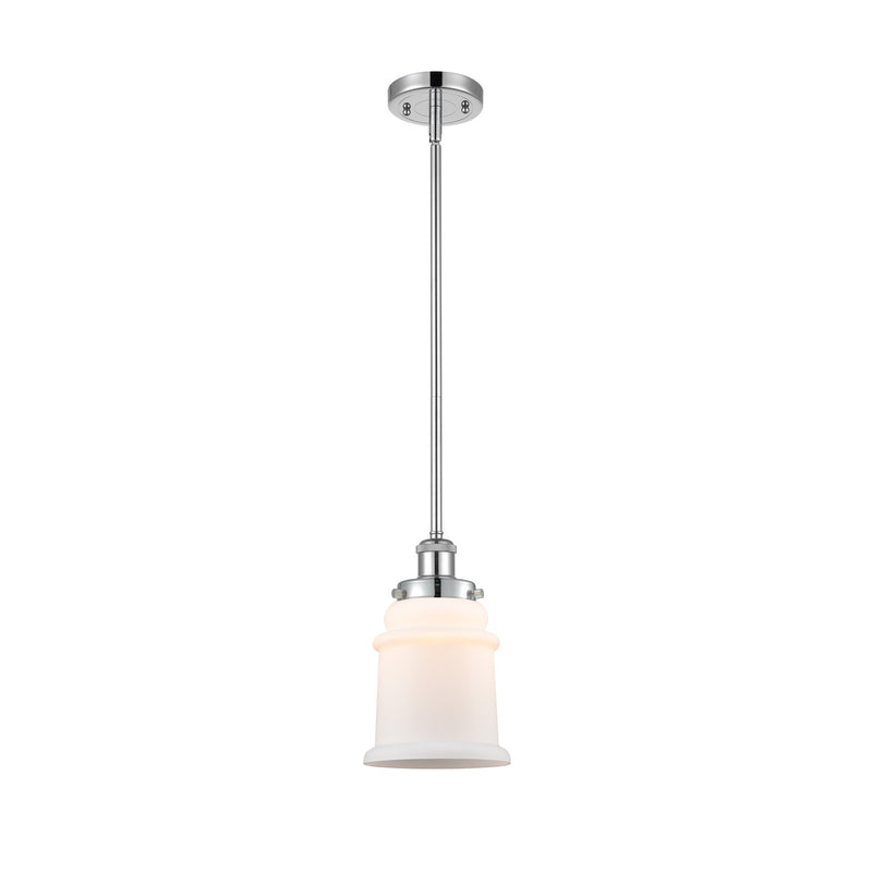 Innovations Canton 6in 1-Light Mini Pendant | Modern Contempo Polished Chrome and Matte White Frosted Glass | Kitchen Island & | Model 916-1S-PC-G181