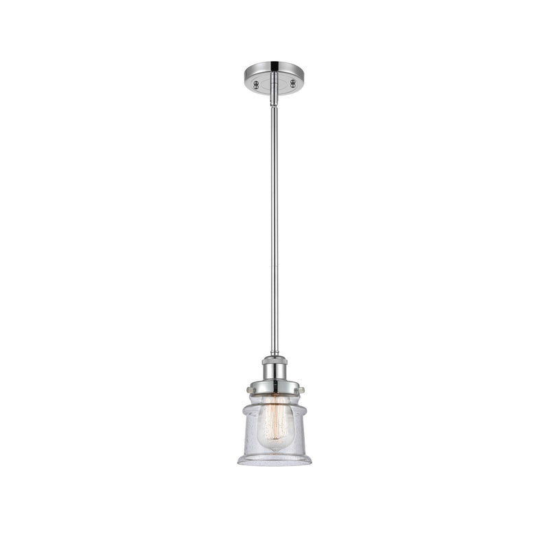 Innovations Canton 5.25in 1-Light Mini Pendant | Modern Transitional Polished Chrome and Seedy Glass | Kitchen Island & Dining | Model 916-1S-PC-G184S
